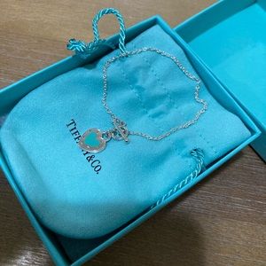 Tiffany and co blue heart bracelet. New!